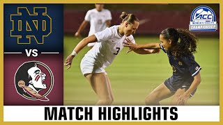 Notre Dame vs Florida State Match Highlights  2024 ACC Womens Soccer [upl. by Noryak]