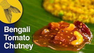 Tomato Chutney Recipe Bengali Style–Khejur Amsotto Tomato Chatni–SweetSour Bengali Chutney Recipe [upl. by Riay]