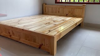 Great Woodworking Projects for Your Home How To Build a Best Quality Wooden Double Bed Frame [upl. by Atilegna]