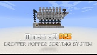 Dropper Hopper Sorting System  100 working amp stackable  Minecraft [upl. by Aurelio]