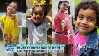 Menina de 4 anos morre em acidente provocado por motorista com sinais de embriaguez [upl. by Tem]