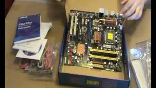 ASUS P5Q PRO And ADATA DDR2 800 extreme edition 4GB memory Unboxing [upl. by Notserc]