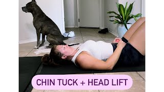 Chin Tuck  Head Lift [upl. by Brebner932]