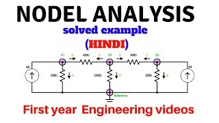 Nodel analysis with solved example in hindi [upl. by Horner428]