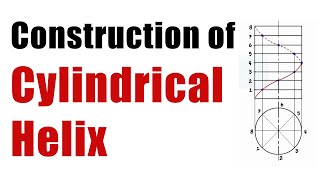 Draw a CYLINDRICAL HELIX CURVE  Engineering Curves  Engineering Drawing [upl. by Belamy]