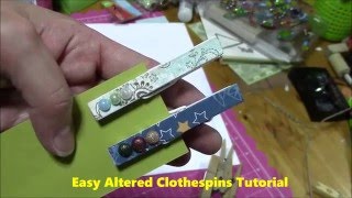 Easy and Quick Altered Clothespins using spray paint [upl. by Leanor423]