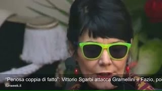 “Penosa coppia di fatto” Vittorio Sgarbi attacca Gramellini e Fazio poi ritratta [upl. by Sunderland820]