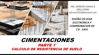 CIMENTACIONES PARTE 1 RESISTENCIA DEL SUELO [upl. by Sturges]