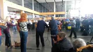 Гимн Евросоюза Аэропорт Донецка 30032014  Anthem of EU in Donetsk airport Ukraine [upl. by Anirdnaxela]