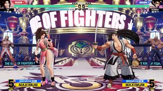 The King Of Fighters XV  Mai Shiranui vs Haohmaru KOF15 Hard AI Samurai Shodown KOFXV [upl. by Marlane]