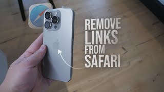 How to Remove Links from Safari on iPhone tutorial [upl. by Monney186]