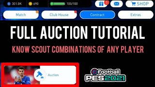 How to buy any player in PES 21 Mobile  Full Auction Tutorial [upl. by Eidnak]