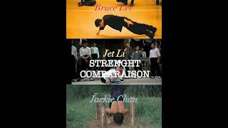 JACKIE CHAN VS BRUCE LEE VS JET LI motivation edit shorts strenght art comparison [upl. by Kenti53]