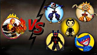 Saitama Vs Huggy Wuggy Bendy Cartoon Cat Sundrop amp Moondrop  Most Epic Video [upl. by Ninehc]