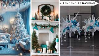 TENDENCIAS NAVIDEÑAS COLOR AZUL TURQUESA CHRISTMAS TRENDS 2024 DECORAR TU CASA CHRISTMAS HOME DECOR [upl. by Ahseena]