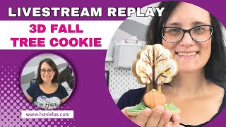 3D Fall Tree Cookies  Live Cookie Decorating 236 [upl. by Odnalref]