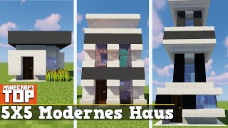 Wie baut man ein modernes Haus in Minecraft  Minecraft TOP 5X5 Modernes Haus [upl. by Aaren]