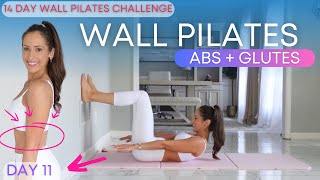 Wall Pilates Workout for Weight Loss  Pilates Abs  Glutes Band Optional  Day 8 [upl. by Nottus]