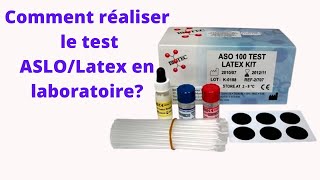 Anti Streptolysine O ASLO Comment le réaliser en Laboratoire Aslo [upl. by Ellimahs]