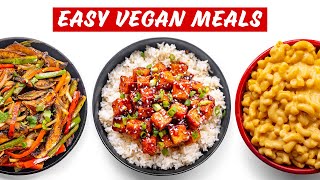 3 Simple amp Delicious VEGAN Meals for Beginners [upl. by Gerge]