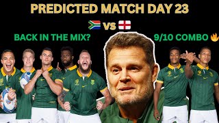 Predicted Match Day 23 For The Springboks vs England  Manie To Start [upl. by Alorac481]