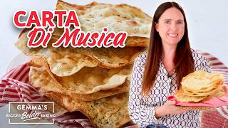 Easy Italian Flatbread Crackers Carta Di Musica Recipe [upl. by Ytissac]