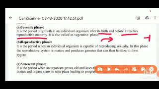 Juvenile phase Reproductive phase Senescent phase 12 Biology NCERT [upl. by Herrle86]