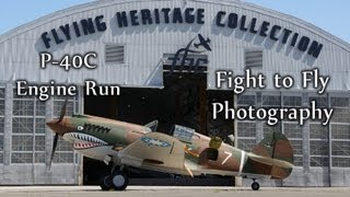 Flying Heritage Collection  P40C Tomahawk Engine Run [upl. by Ocramed]