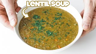 Homemade Lentil Soup Recipe [upl. by Nidnarb]