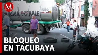 En CdMx habitantes de la Miguel Hidalgo bloquean Tacubaya por falta de agua [upl. by Augustine]