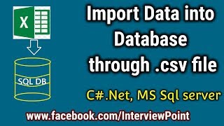 Import csv file in C Windows Application and Save to database [upl. by Layod]