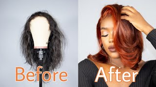 WIG TRANSFORMATION Copper Bob ft Sanny Hair [upl. by Alyal]