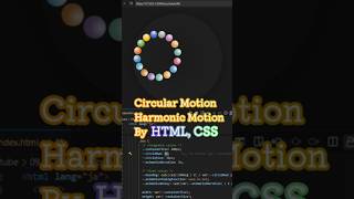 Harmonic Animation Circular Motion by HTML CSS cssanimation csstricks csschallenge [upl. by Atinuj]