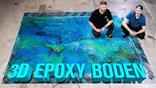 Geniale 3D Epoxidharz Bodenbeschichtung  Epoxy Floor Design  Dannys SCHRAMMWERK [upl. by Himelman]