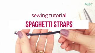 HOW TO MAKE SPAGHETTI STRAPS [upl. by Benyamin879]