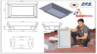 Solid WorksSheet Metal Tray Design amp Fabrication Process [upl. by Neeneg855]