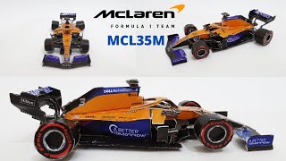 How to make Formula 1 Car Mclaren MCL35M from paper  Daniel Ricciardo [upl. by Nared970]