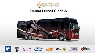 LUXURY MOTORHOME TOUR  Foretravel Realm Diesel Class A [upl. by Clapp]