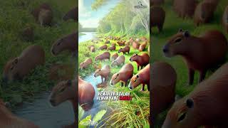 🐾Capybara Menjelajahi Alam Liar🌿CapybaraAdventure alamliar wildlifeexploration [upl. by Damiano]