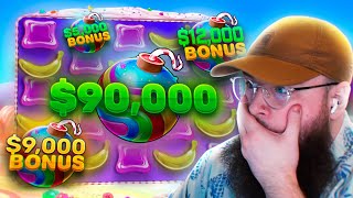 I SPUN INTO A 90000 SWEET BONANZA BONUS [upl. by Leummas]