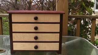 Shaker Jewelry Cabinet  Cherry amp Maple [upl. by Bert]