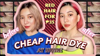 Cheap Hair Dye at Home  Merrysun Colored Cellowax Burgundy Review  Robemae Tioxon  Philippines [upl. by Cyprus]