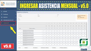 Siagie v50  Tutorial para Registrar Asistencia MENSUAL en la Versión 50  Actualizado 2024 [upl. by Ssej]