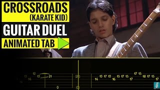 CROSSROADS  GUITAR DUEL  Guitar Tutorial  Animated Tab [upl. by Aowda]