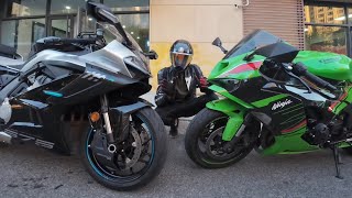 675SRR vs ZX6R  Street battle  Dragy  0100kmh  pros and cons [upl. by Reede]