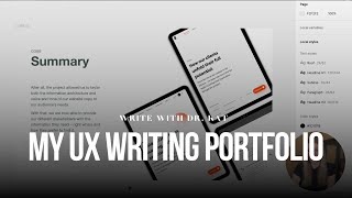 Im showing you my UX Writing portfolio [upl. by Cornelle]