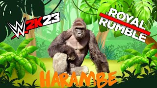 W2K23 HARAMBE ROYAL RUMBLE Who’s The Superior Gorilla [upl. by Idnam790]