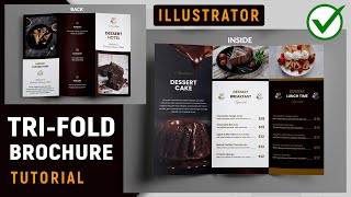 ✅ How to Create a Trifold Brochure Design in Illustrator  Adobe Illustrator Tutorial [upl. by Hulbert621]