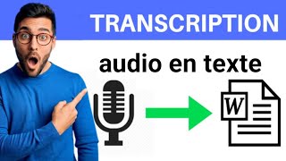 transcription audio en texte facile et gratuit 2024 [upl. by Babby]