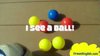 I See a Ball Childrens Song  Learn Colors  Babies Toddlers Kindergarten [upl. by Milano]